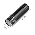 Portable Mini 9 LED Flashlight Ultraviolet Lights W/ Lanyard
