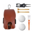 Leather Golf Ball Pouch
