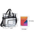 Clear Zippered Box Tote with Adjustable Strap
