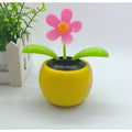 Solar-Powered Dancing Flower Toy Car Decor
