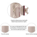 Triple Layer Leather Jewelry Roll Organizer