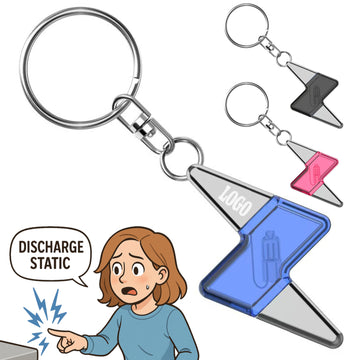 Lightning-Shaped Anti-Static Keychain