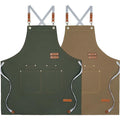 Adjustable Cross Back Waterproof Canvas Apron