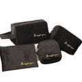 Ladies Cosmetic Soft Velvet Cosmetic Storage Bag Set Of 4