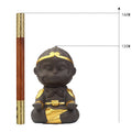 Wooden Pen With Incense Burner And Monkey Sculpture