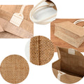 Reusable Jute Tote Bag With Cotton Handles