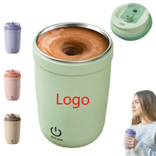 Insulated Stainless Steel Automatic Stirring Coffee Mug