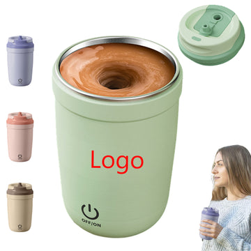 Insulated Stainless Steel Automatic Stirring Coffee Mug