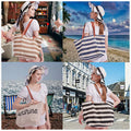 Large Straw Beach Bag