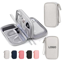 Double Layers Travel Electronic Accessories Organizer Pouch
