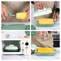 Microwavable Microwave Corn The Cob Steamer W/ Lid & Handle