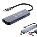 Comprehensive 6 In 1 Usb C Multiport Adapter Hub