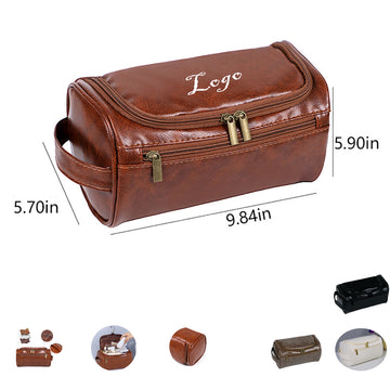 Pu Storage Cosmetic Bag With Handle