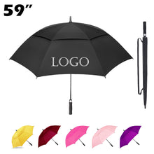 59-Inch Oversize Auto Open Double-Layer Golf Umbrella