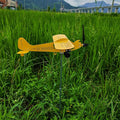 Yellow Airplane Weathervane Garden Decoration