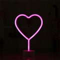 Heart Shaped Led Neon Signs With Stand