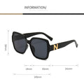 Letter N Square Frame Sunglasses