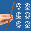 100 Pieces 8-inch Eco-friendly Sugarcane Material Straws