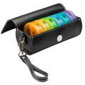 Weekly Pill Organizer/ 7 Pill Cases With Leather Storage Bag