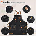 Adjustable Cross Back Waterproof Canvas Apron