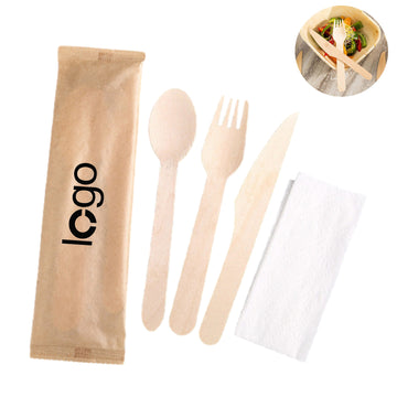 Disposable Biodegradable Wooden Cutlery Set