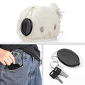 Oval Sof-Touch Squeeze Coin Purse Keyring