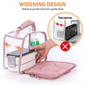 Large Pink Clear Lunch Bag