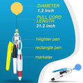 4 In 1 Clip-On Badges With Ballpoint Pens