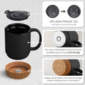 Coffee Mugs With Cork Bottom And Splash Proof Lid