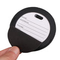 Round Shaped PU Leather Luggage Tags