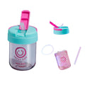 Portable Handheld Glasses With Lid And Straw