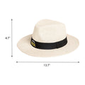 Unisex Travel Straw Panama Hat Summer Wide Brim Straw Hat