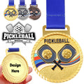 Custom Metal Pickleball Medal With Lanyard Moq 10