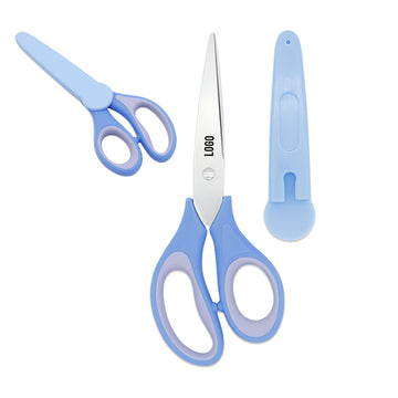 Student Scissors with Rubber Grip and Protective Sheath