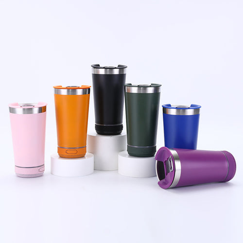 16OZ Stainless Steel Bluetooth Audio Mug