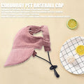 Breathable Corduroy Dog Sun Hat Adjustable Ear Hole Hat