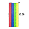 30cm Colored Transparent Plastic Ruler