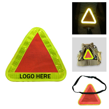 Reflective Triangle Riding Yield Symbol
