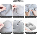 PVC U Shaped Air Pump Inflatable Neck Pillow