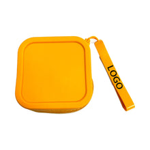 Portable Square Silicone Zipper Coin Purse