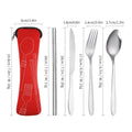 4 in 1 Stainless Steel Flatware Sets with Bag